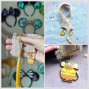 📖📚 Disney bookmark handmade- charms Mickey Minnie Belle Forky rex Cinderella